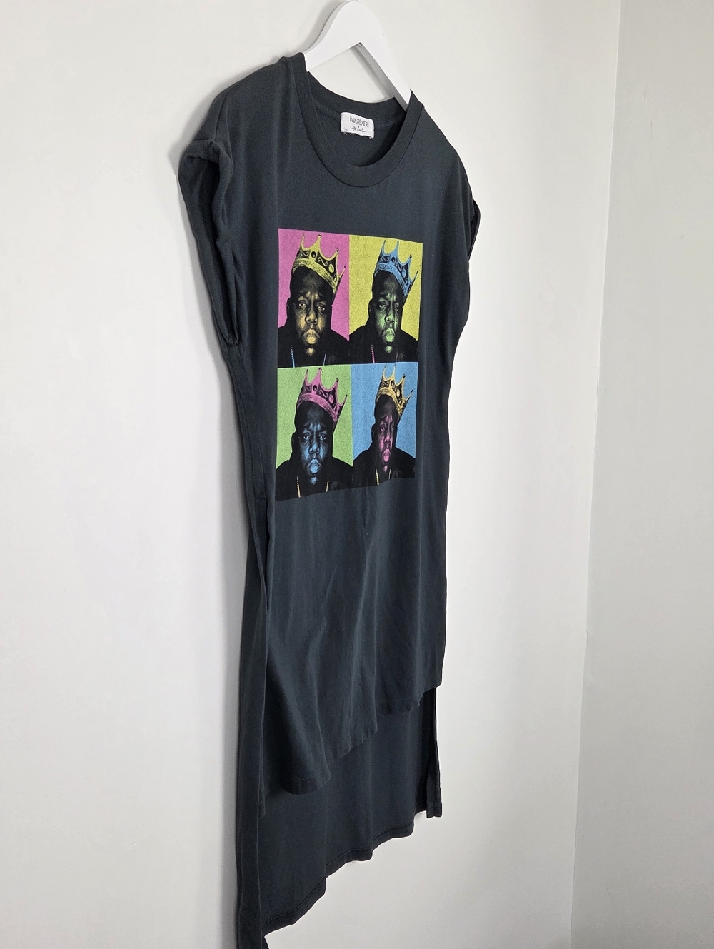 Free People x Daydreamer Shirt Womens Small Retro Black Biggie Slit Hi Lo Tee XS - Picture 4 of 11